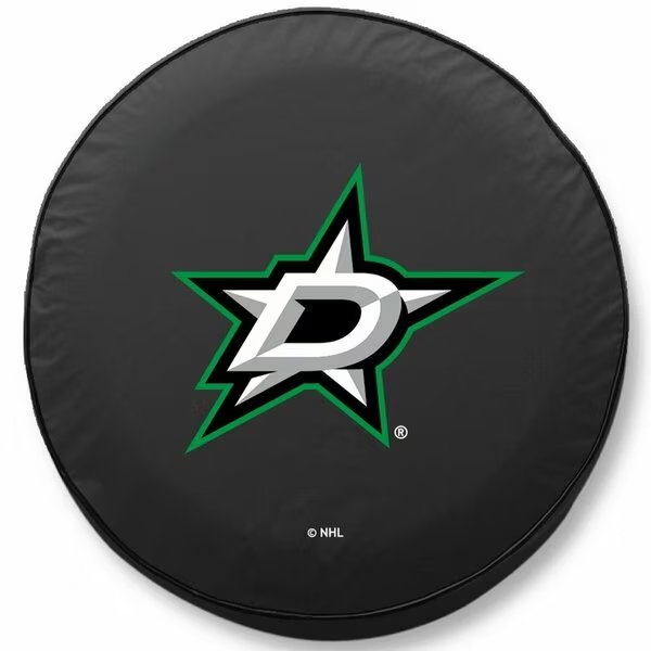 30 3/4 x 10 Dallas Stars Tire Cover, Holland Bar Stool Co, Mfr#: TCD10DalStaBK